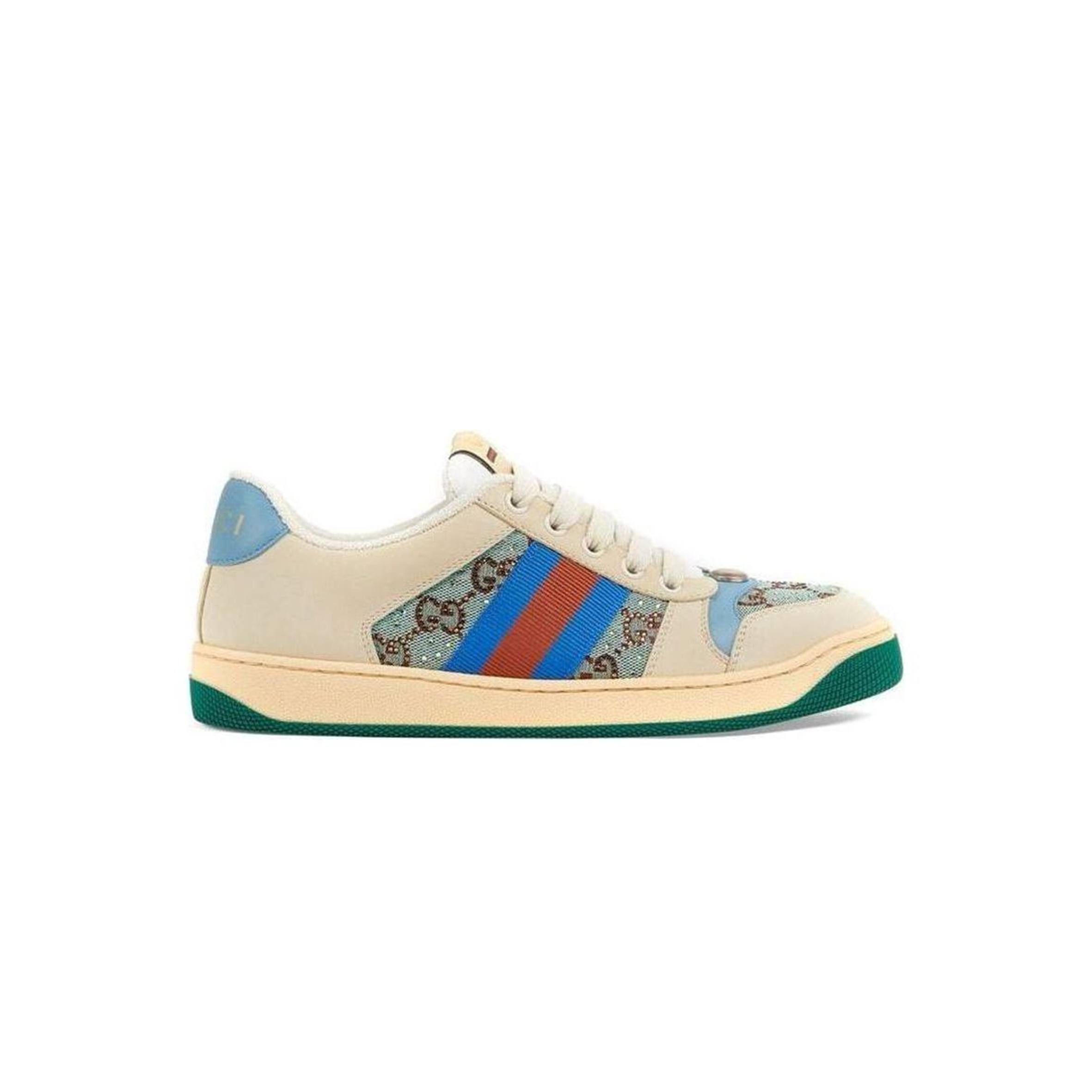 G*u*i screener gg logo sneakers ''beige blue'' 677423
